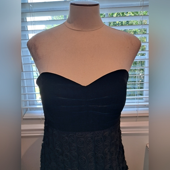 Betsey Johnson Black Velvet Rosette Dress Excellent Pre-owned Condition Sz 8 - Picture 2 of 8